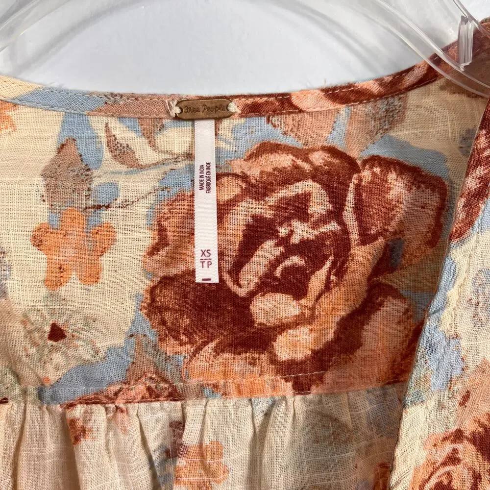 Free People I Found You Print Top Floral